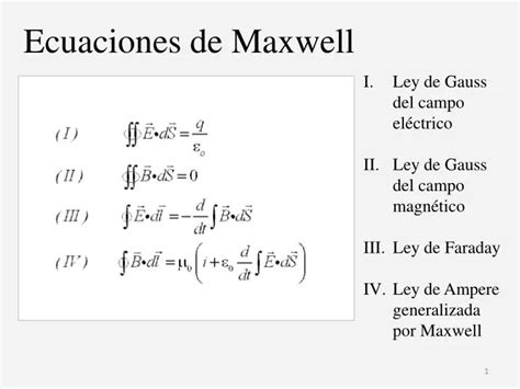 Ppt Ecuaciones De Maxwell Powerpoint Presentation Free Download Id