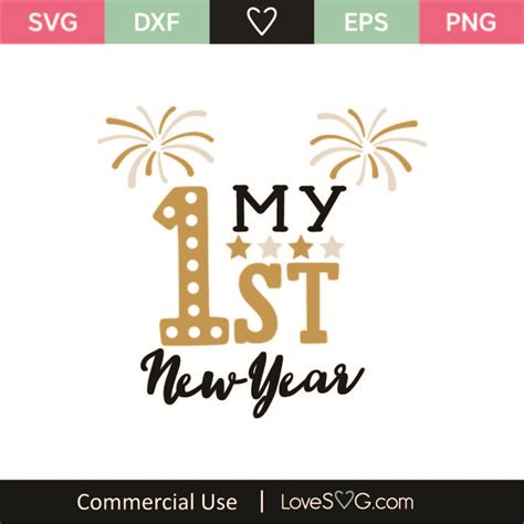 My St New Year Svg Baby First New Year Png Sublimation Off