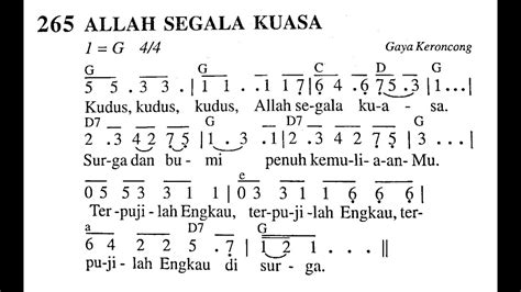 Allah Segala Kuasa Madah Bakti No Kudus Lagu Rohani Katolik