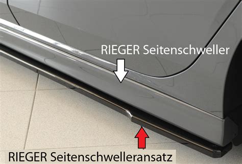 Rieger Tuning Seitenschwelleransatz Links Schwarz Gl Nzend In