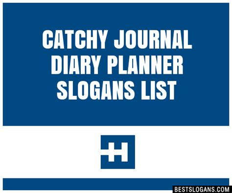 Catchy Journal Diary Planner Slogans Generator Phrases