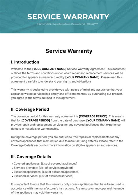 FREE Warranty Templates - Edit Online & Download | Template.net
