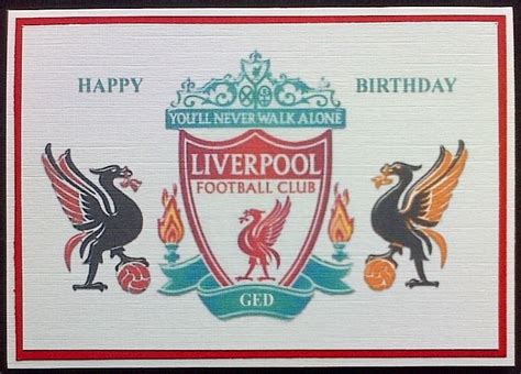 Order Code 051406 Personalised Lfc Card Sports Theme Themed Cards Male Cards