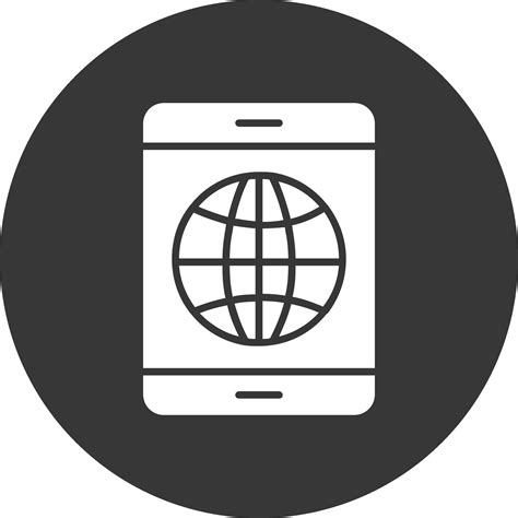 Earth Globe Glyph Inverted Icon Vector Art At Vecteezy