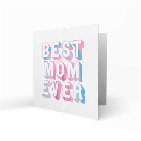 Best Mom Ever Trans Custom Text Card Transgender Mothers Day Etsy