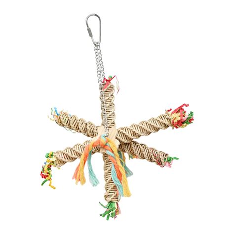 Menolana Parrot Rope Birdcage Toy Hanging Flexible Chewing Toy Bird