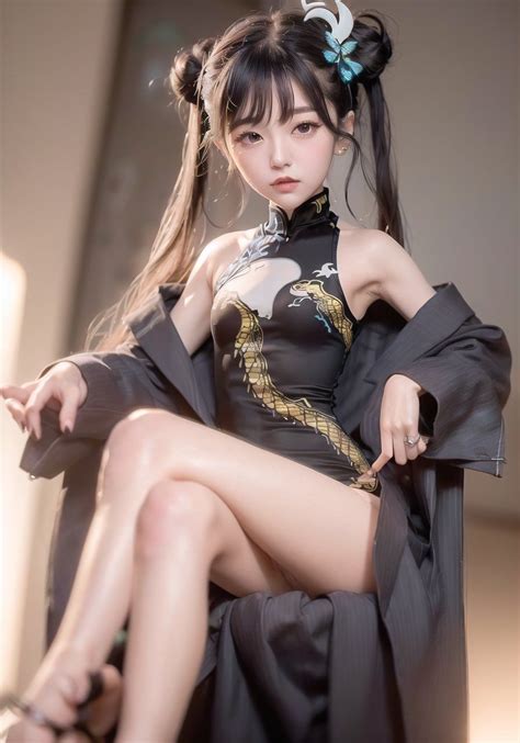 China Girl Brunette Cosplay