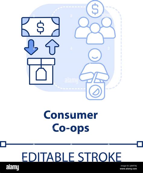 Consumer Co Ops Light Blue Concept Icon Stock Vector Image Art Alamy