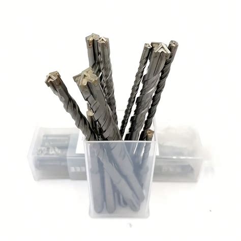 Set De 10 Brocas De Martillo Rotativo Con Punta De Carburo SDS Plus De