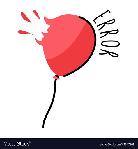 Balloon burst Royalty Free Vector Image - VectorStock