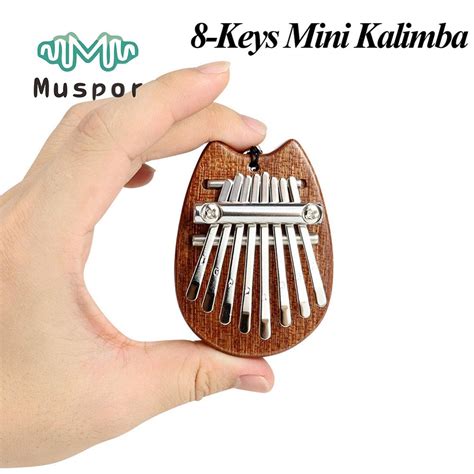 Muspor 8 Tasten Mini Kalimba Afrika Daumen Klavier Mbira Massivholz