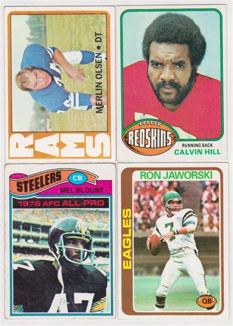 At Auction Different S Football Star Hof Er Cards W Merlin