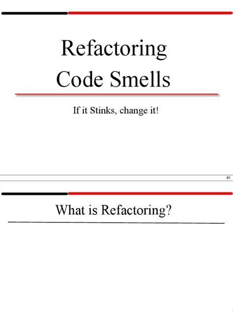 Refactoring And Code Smell Pdf Class Computer Programming