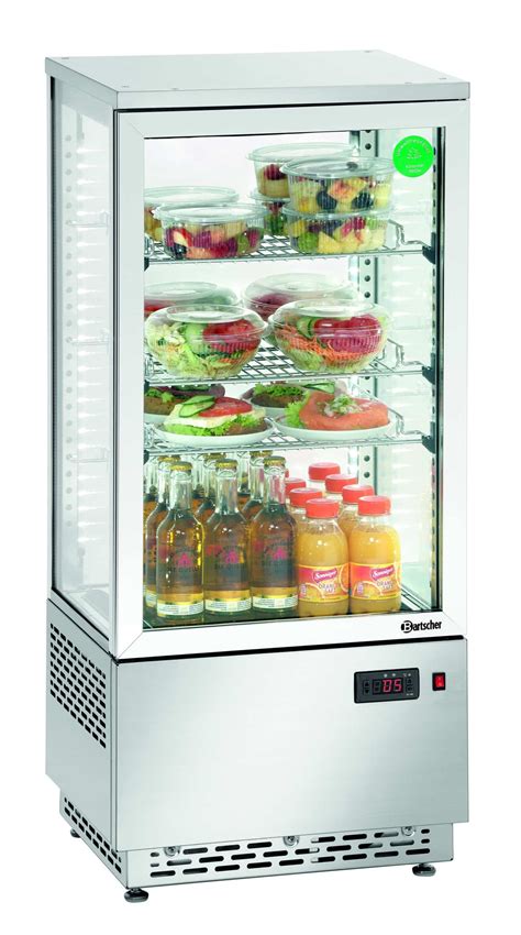 Mini Kühlvitrine 78L Edelstahl Gastro 360