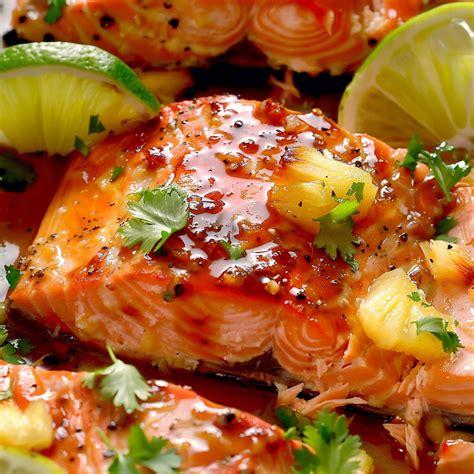 Baked Pineapple Salmon Recipes Tasks Tools Recipe Pineapple