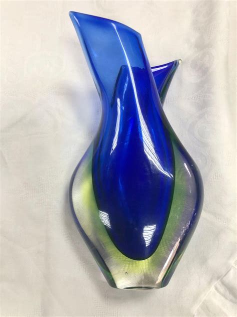 Italienische Vase Aus Murano Glas Von Flavio Poli F R Seguso Sommerso