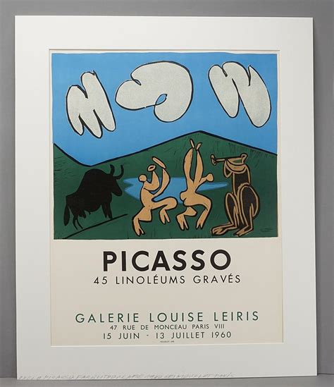 Sold Price Pablo Picasso Poster For The Linocuts Exhibition At The