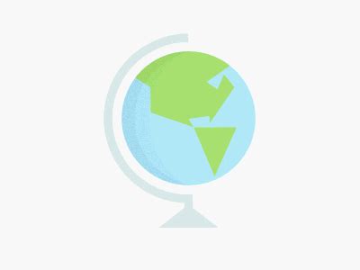 Spinning Globe [GIF] by Brooke Condolora on Dribbble