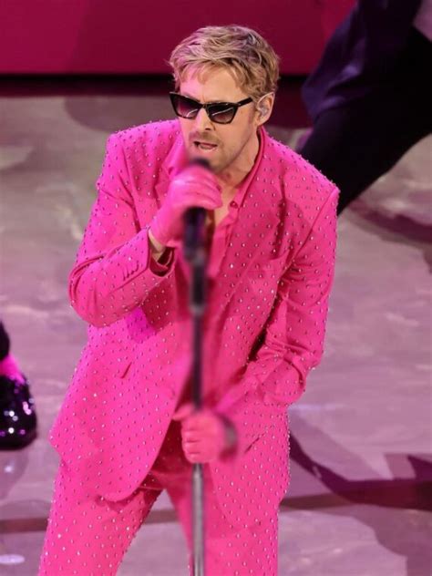 Ryan Gosling 2024 Oscars Performance Pink Suit