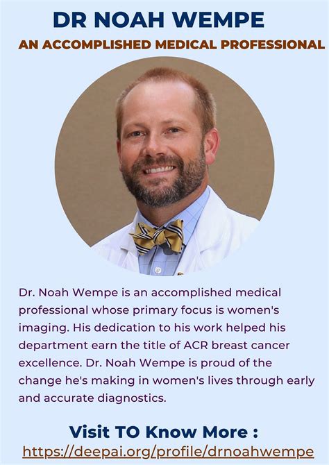 Dr Noah Wempe — An Accomplished Medical Professional Dr Noah Wempe