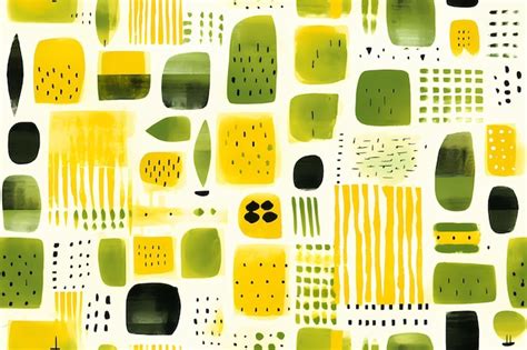 Premium AI Image A Colorful Background With Yellow And Green Squares