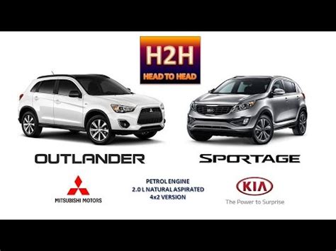 H2H 20 Kia Sportage Vs Mitsubishi Outlander YouTube