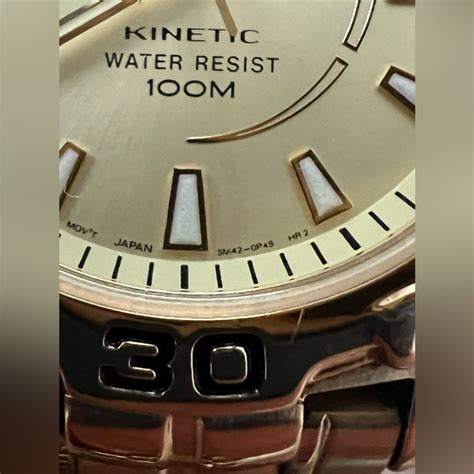 Seiko Rare Kinetic Mens Watch Automatic Gold Tone Br Gem