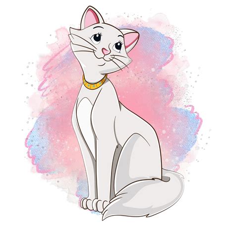 Aristocats Duchess Watercolor Background, Duchess Png Clipart, Cute ...