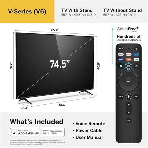 Vizio Inch V Series K Uhd Smart Tv With Voice Remote Dolby Vision