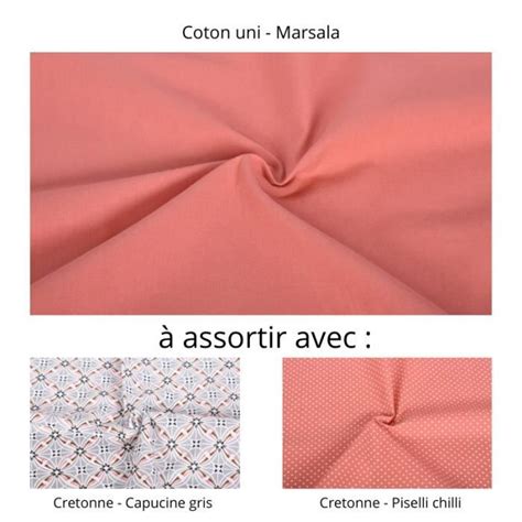 Cheval Blanc Tissus Tissu Coton Uni Au Metre Marsala Cdiscount