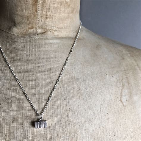 corrugated silver block honeybourne jewellery
