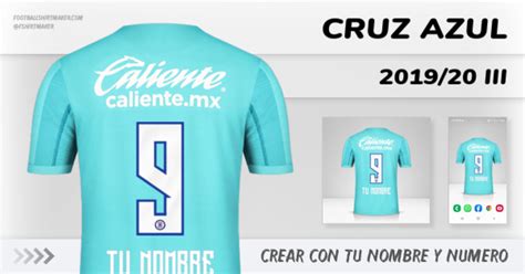 Camiseta Cruz Azul Iii Crear Con Tu Nombre Y N Mero