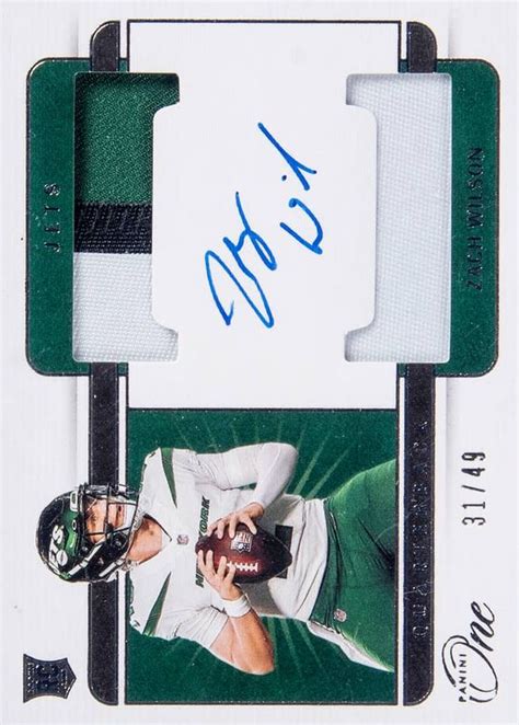 Zach Wilson 2021 One 32 Rookie Dual Patch Auto 49 Price Guide