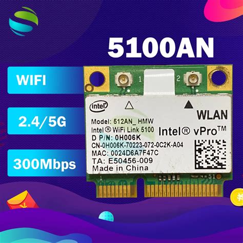 Wireless Adapter 512an Hmw For Intel Wifi Link 5100 Mini Pci E Card