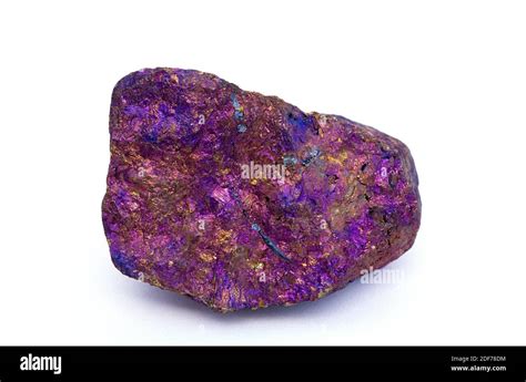 Chalcopyrite Is A Copper Iron Sulfide Mineral Iridiscent Sample Stock