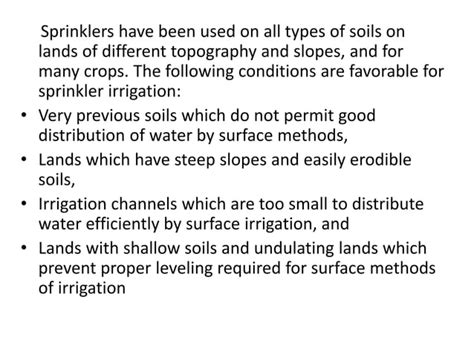 Irrigation and its types