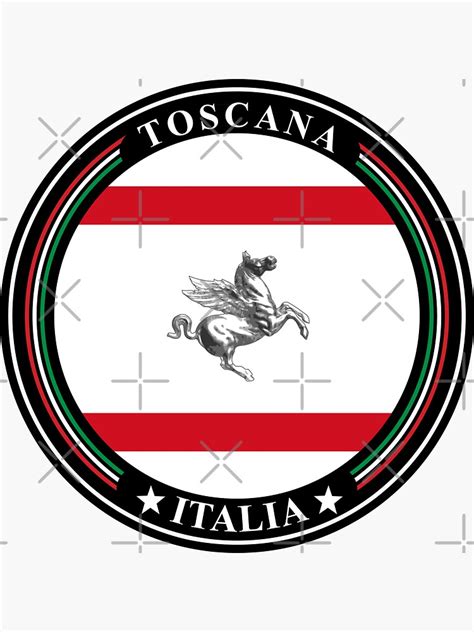 Toscana Italy Flag Sticker For Sale By T Warrior Redbubble