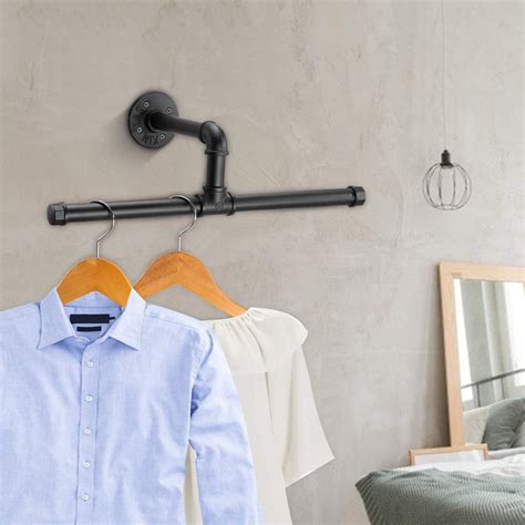 Buy Elibbren Industrial Pipe Floating Clothing Rack Wall Mounted