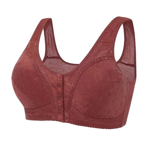 Uppada Womens Bras No Underwire Full Support Front Snap Everyday Bras