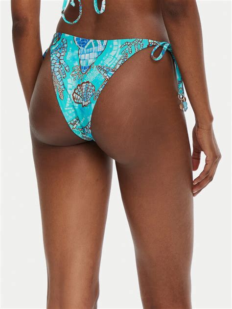 Seafolly Dół od bikini La Mer Turkusowy Modivo pl