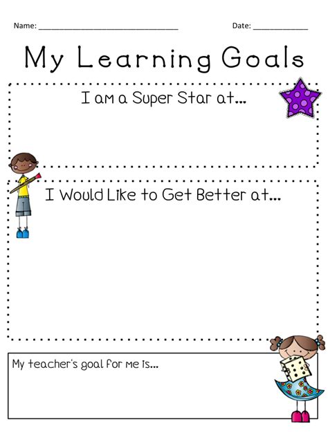 Student Goal Setting Template