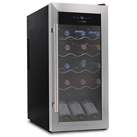 NutriChef 18 Bottle Compressor Wine Cooler Refrigerator | Large ...