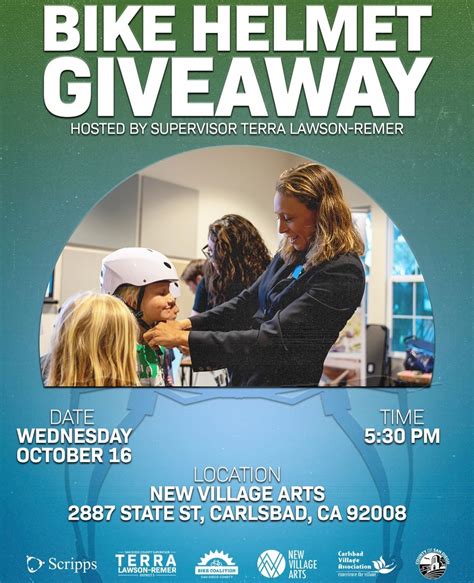 Tonight: Free Helmets and Bicycle Safety for All | Carlsbad Village, CA