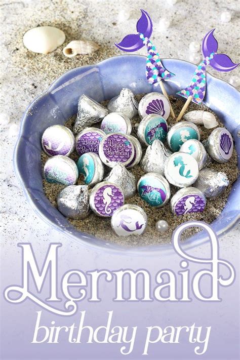 Celebrate A Special Under The Sea Birthday Party With These Purple Mermaid Favor Sti Mermaid