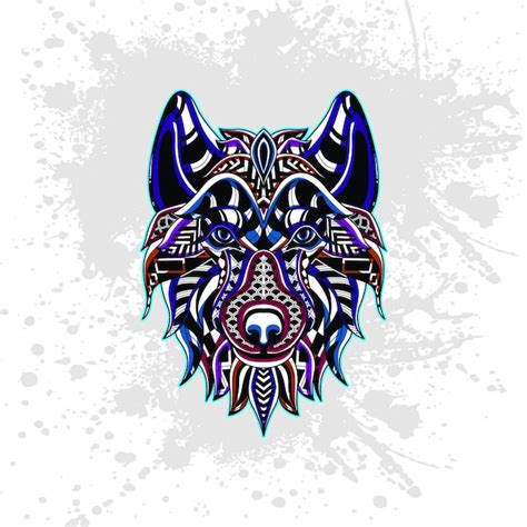 Premium Vector Wolf From Abstract Decorative Pattern