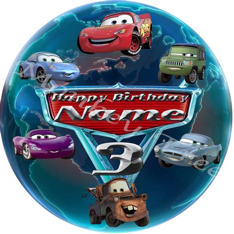 Disney Cars Edible Cake Image Topper Can Be Personalised The