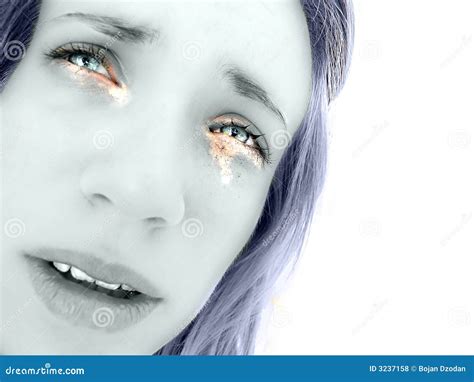 Hot Tears In Girl's Sad Eyes Stock Photo - Image: 3237158