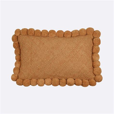 Coussin Pompons Ocre X Coussin Ethnique Finca Home