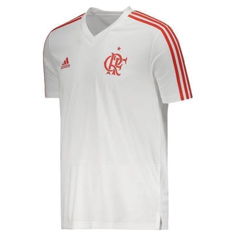 Camisa Adidas Flamengo Treino Branca E Vermelha Futfanatics