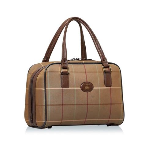 Burberry Plaid Canvas Boston Bag Grailed